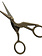 Borduurschaar ooievaar 11.5cm brons