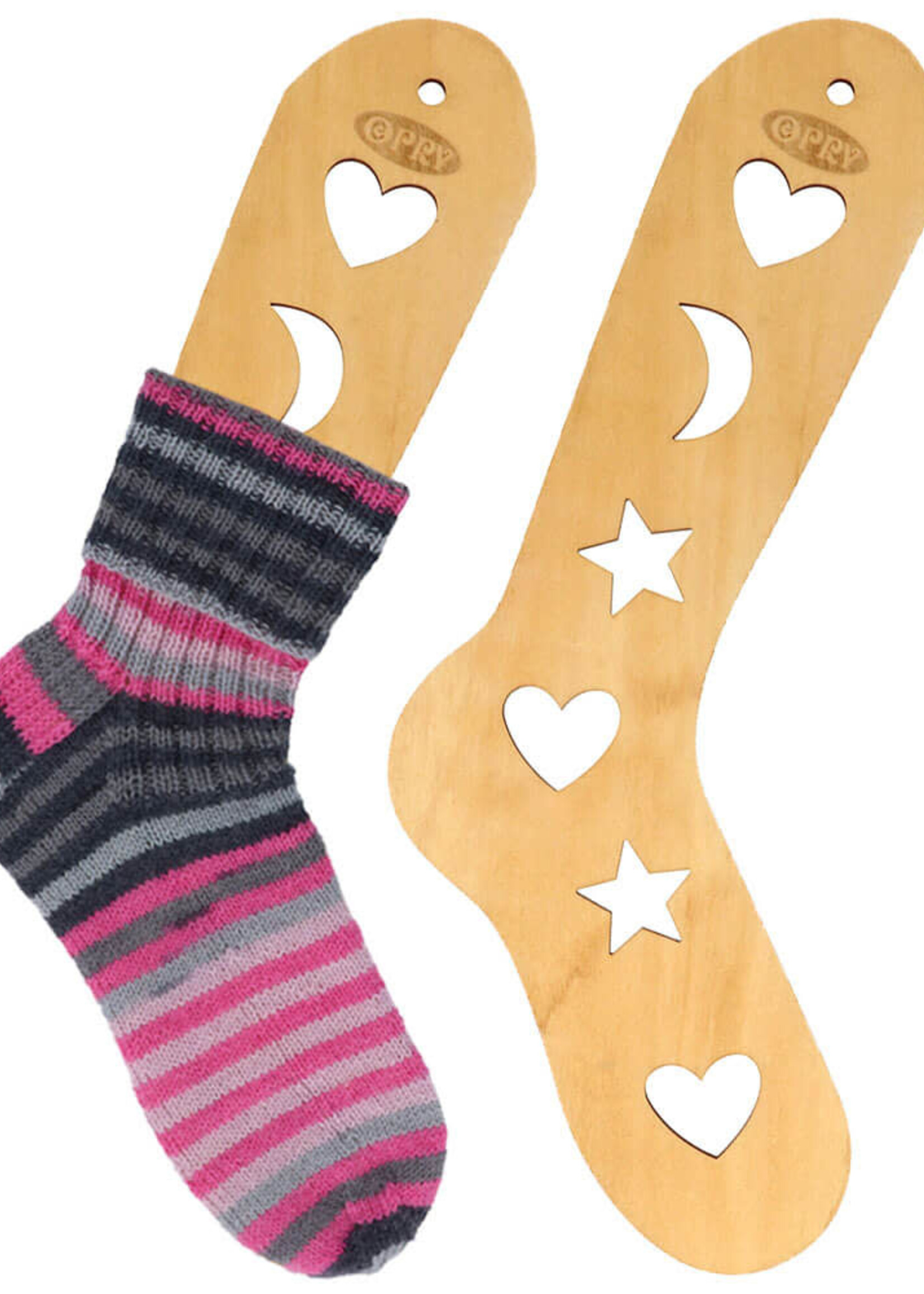 Houten sockblockers maat S bruin