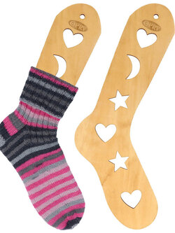 Houten sockblockers maat S bruin