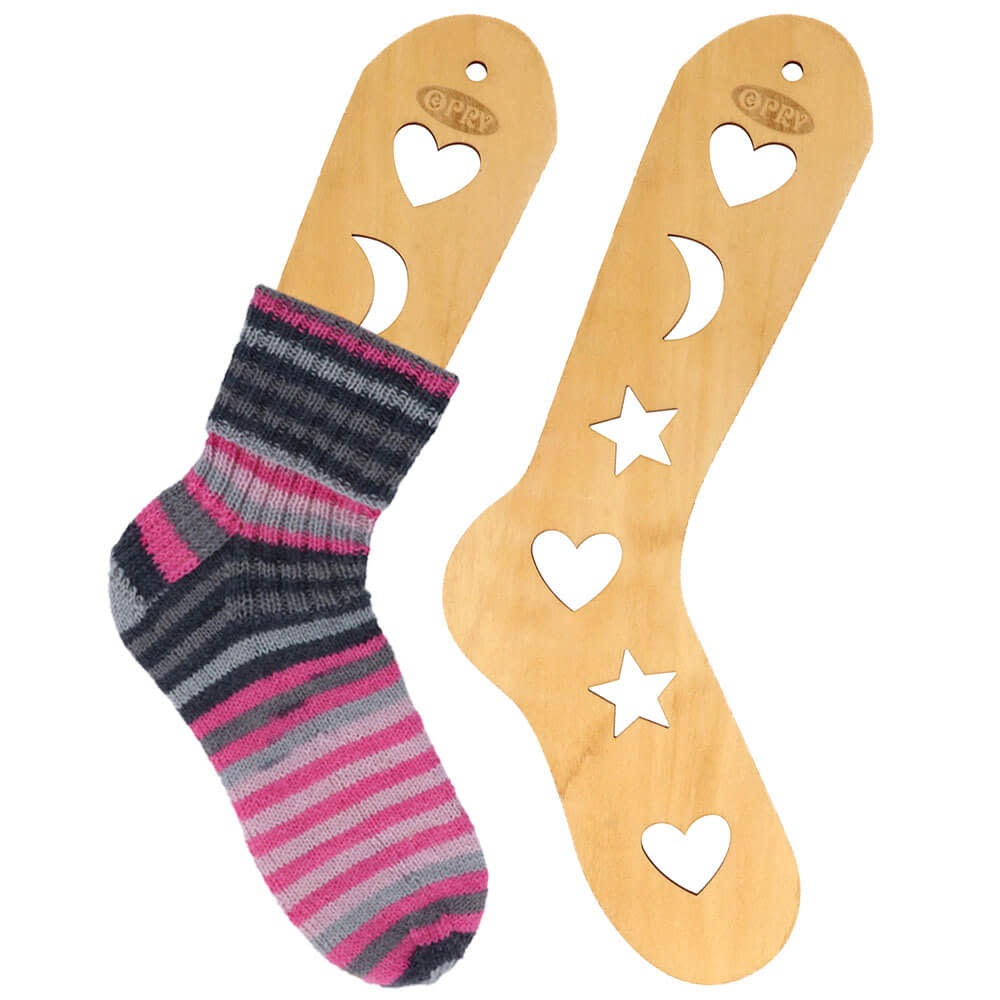 Houten sockblockers maat S bruin