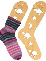 Houten sockblockers maat L bruin