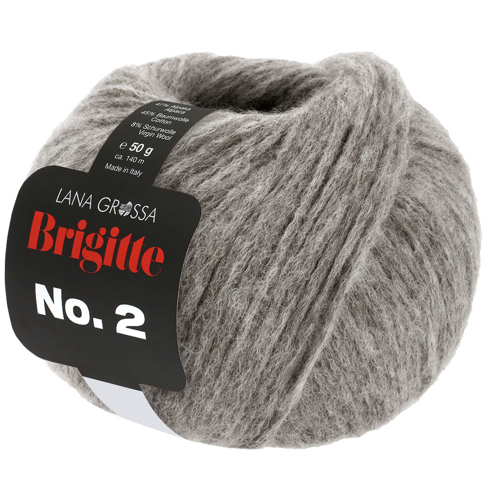 Lana Grossa Brigitte no2 -70 licht grijs