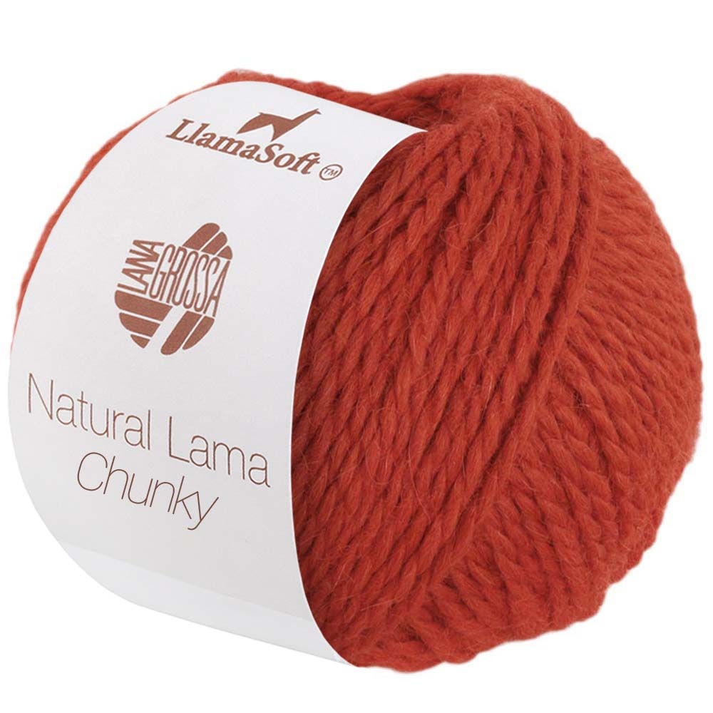 Lana Grossa Natural Lama Chunky 04-Roest oranje25%