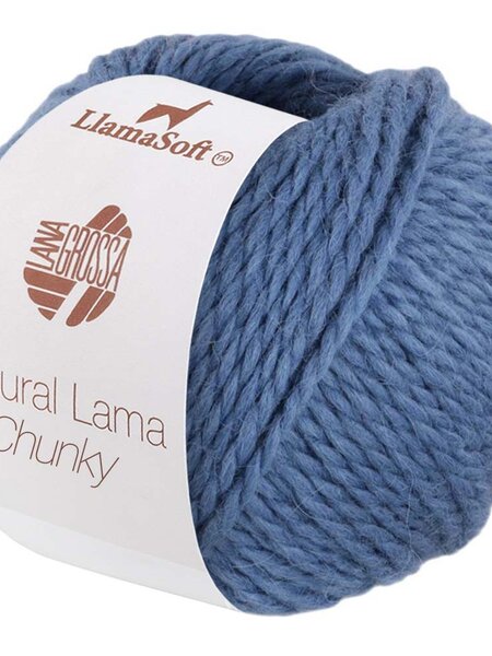 Lana Grossa Natural Lama Chunky 05-duifblauw25%