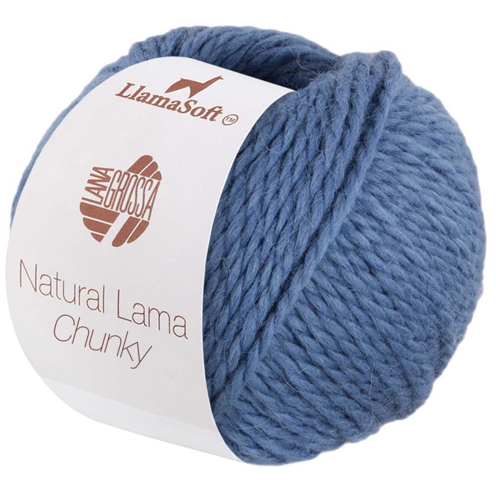 Lana Grossa Natural Lama Chunky 05-duifblauw25%