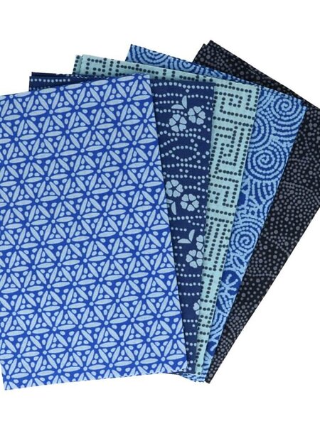 Tissu de Marie Fat Quarter Bundles Serene Sapphire