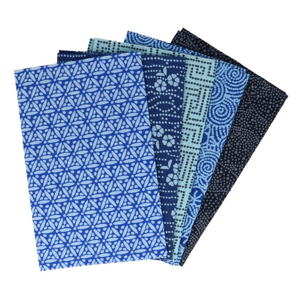 Tissu de Marie Fat Quarter Bundles Serene Sapphire