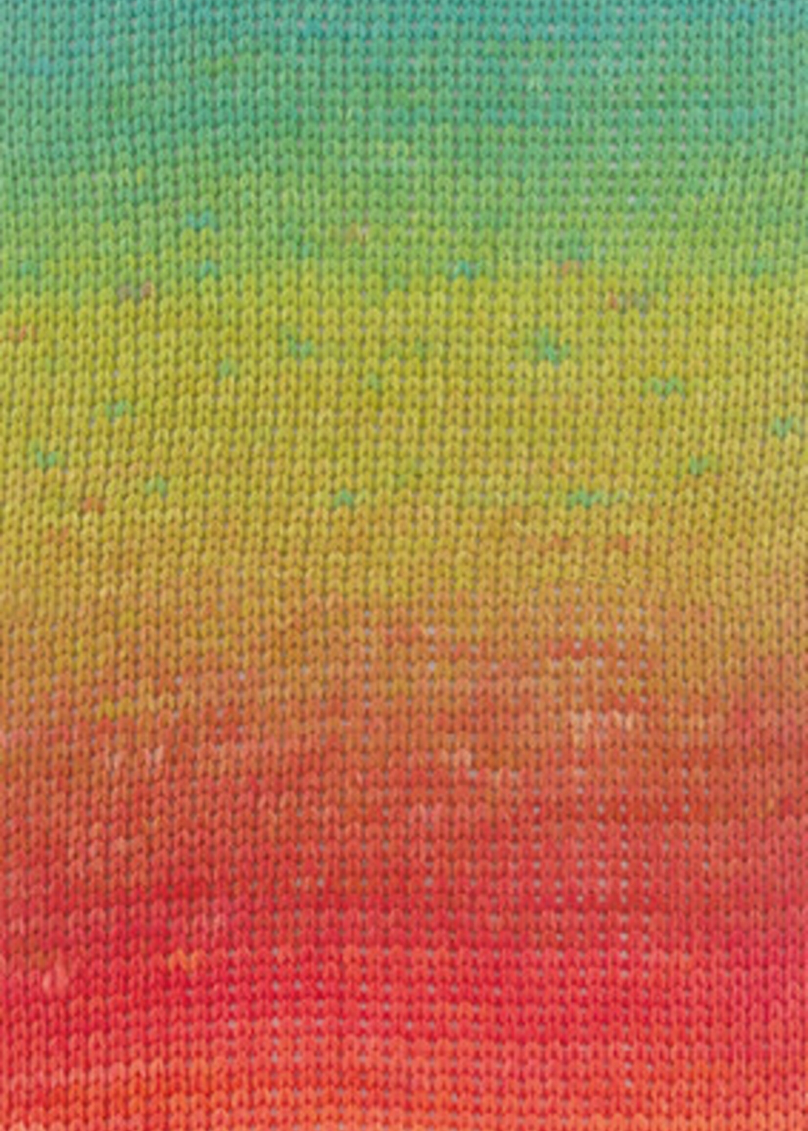 Lana Grossa Cotonella - 11 Lila/lichtblauw/turquoise groen/mosterd/tomaat/framboos/oranje/zalm