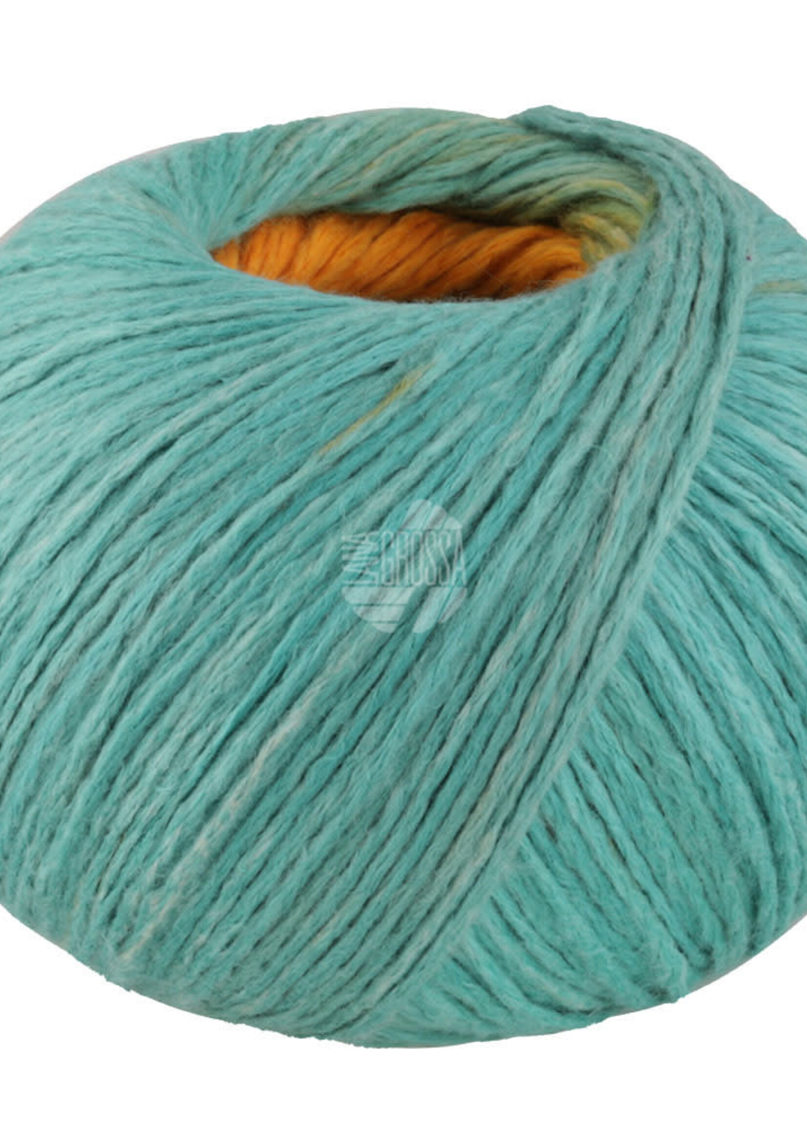 Lana Grossa Cotonella - 14 Grijsgroen/bruin/goud/zonneschijngeel/pastelblauw