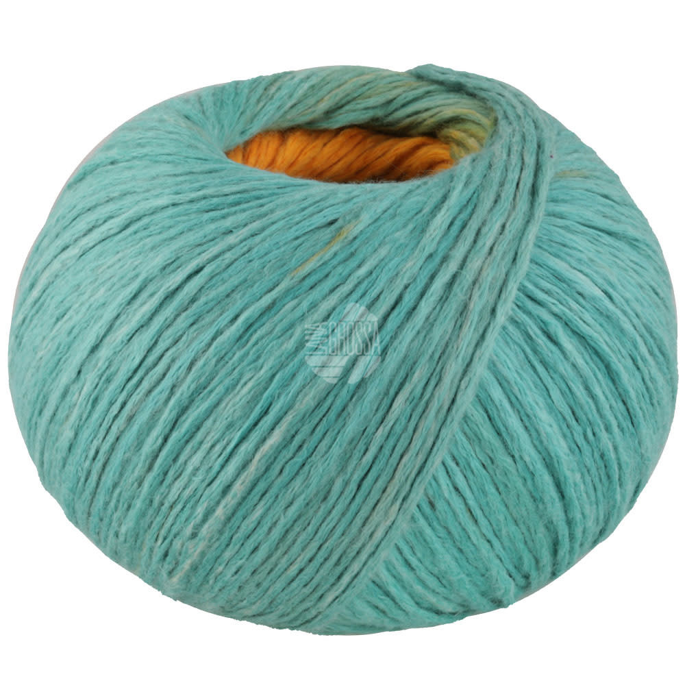 Lana Grossa Cotonella - 14 Grijsgroen/bruin/goud/zonneschijngeel/pastelblauw