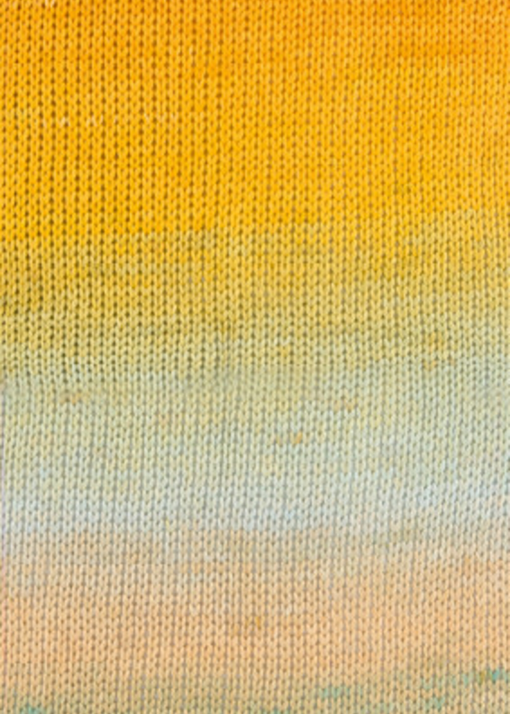 Lana Grossa Cotonella - 14 Grijsgroen/bruin/goud/zonneschijngeel/pastelblauw