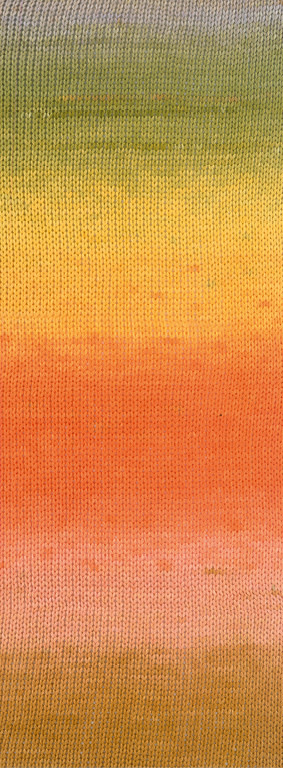 Lana Grossa Cotonella - 15 Grijs beige/olijf/geel/blauw oranje/oranje/zalm/nougat