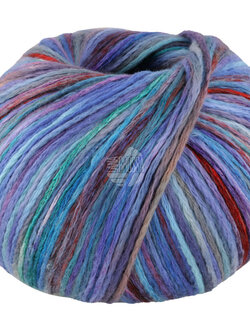 Lana Grossa Cotonella Multi -108 Blauw/turquoise/rood/mint/zalmkleurig