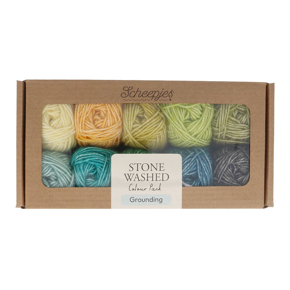 Scheepjes Scheepjes Stone Washed colour pack 10x25g - Grounding