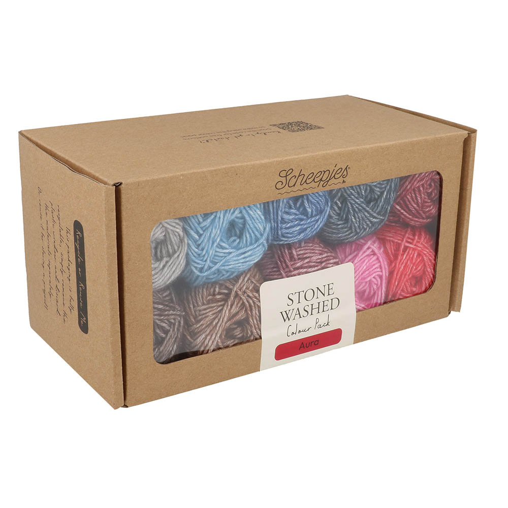 Scheepjes Scheepjes Stone Washed colour pack 10x25g - Aura