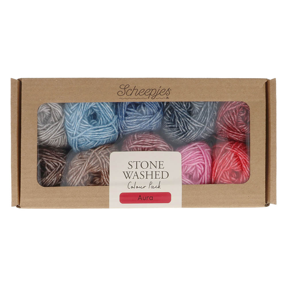 Scheepjes Scheepjes Stone Washed colour pack 10x25g - Aura