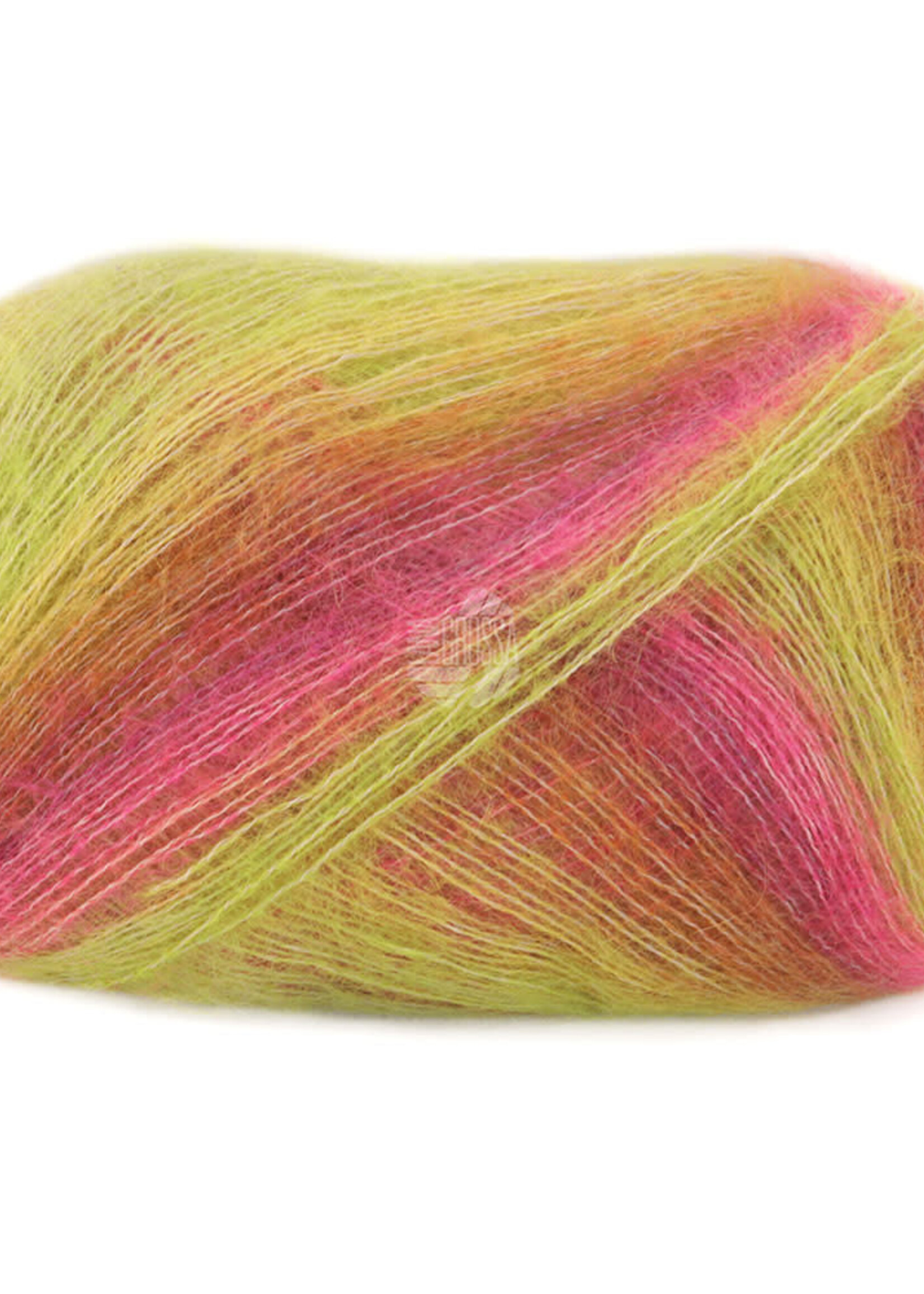 Lana Grossa Cottonhair -107-lime/neonroze/fuchsia/bruin/oranje/citrusgeel