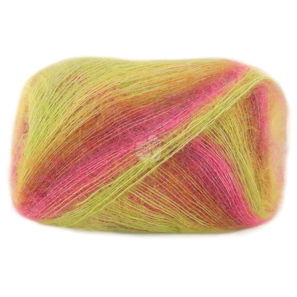 Lana Grossa Cottonhair -107-lime/neonroze/fuchsia/bruin/oranje/citrusgeel-30%