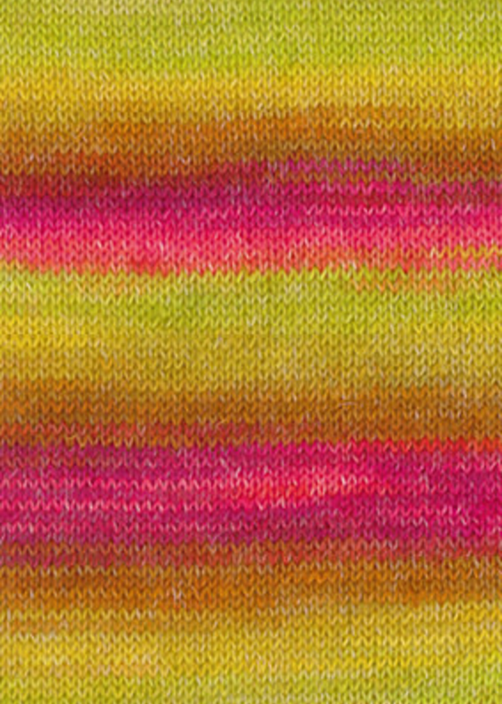 Lana Grossa Cottonhair -107-lime/neonroze/fuchsia/bruin/oranje/citrusgeel