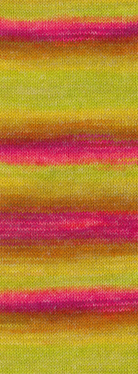 Lana Grossa Cottonhair -107-lime/neonroze/fuchsia/bruin/oranje/citrusgeel-30%