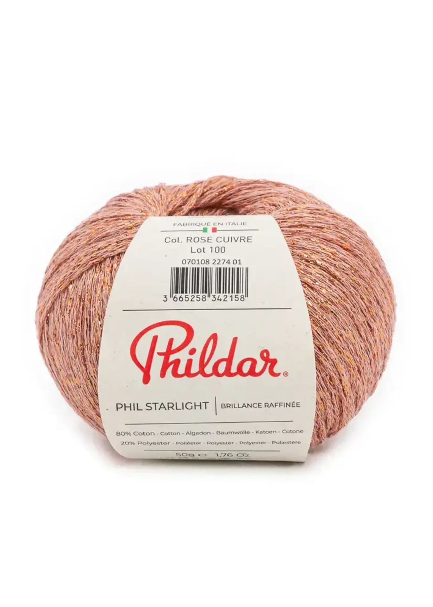 Phildar Phil Starlight -rose cuivre