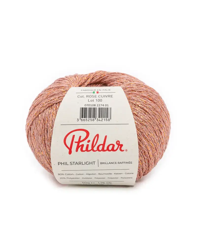 Phildar Phil Starlight -rose cuivre