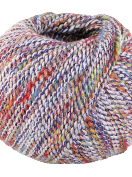 Lana Grossa Maglia -Lana Grossa -06-ruwe witte/blauw/rood/geelgroen/geel/oranje 50%