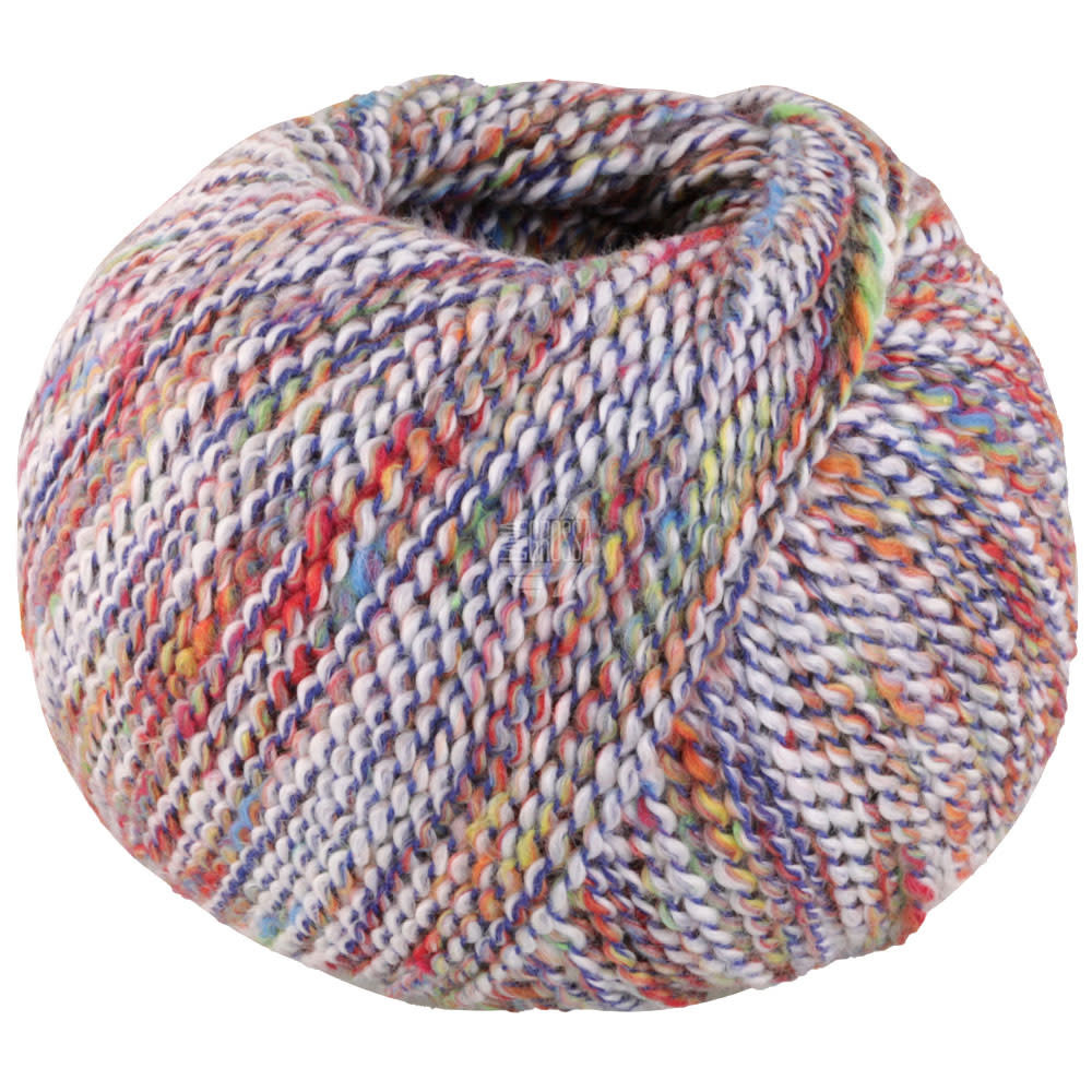 Lana Grossa Maglia -Lana Grossa -06-ruwe witte/blauw/rood/geelgroen/geel/oranje 50%