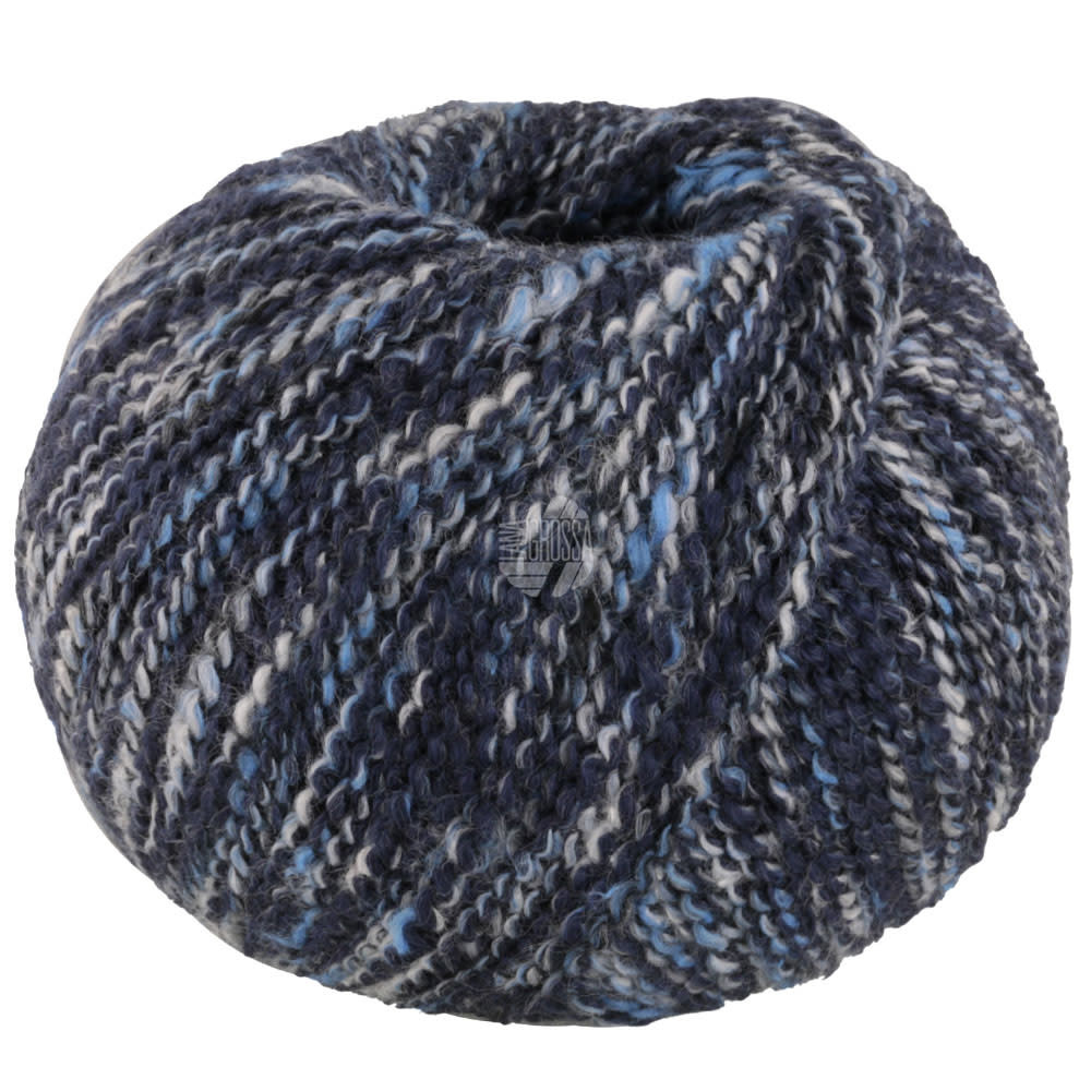 Lana Grossa Maglia -Lana Grossa -09-nacht blauw/zwart/wit/grijs/licht blauw 50%