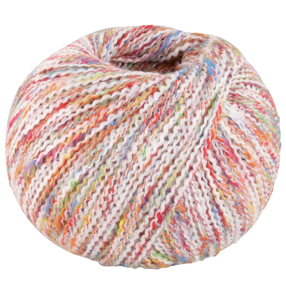 Lana Grossa Maglia -Lana Grossa -11-wit/oranje/limoen/geel/blauw/groen/roo 50%