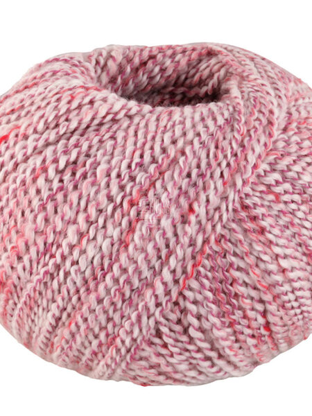Lana Grossa Maglia -Lana Grossa -14-ruwe witte/cyclaam/rood/rose 50%