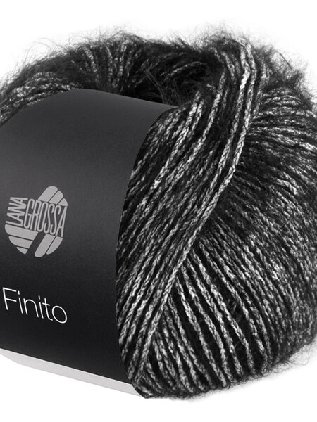 Lana Grossa Finito -16 zwart/crème