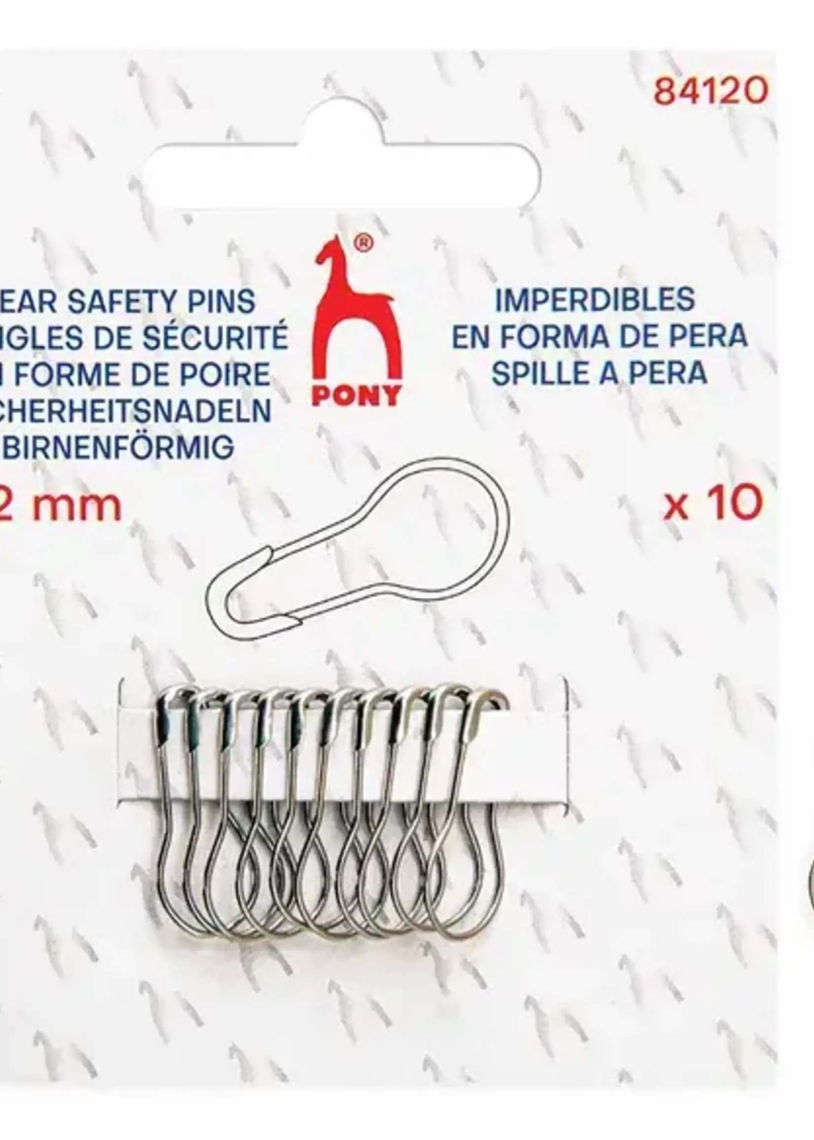 Pony Veiligheidsspelden 22mm zilver