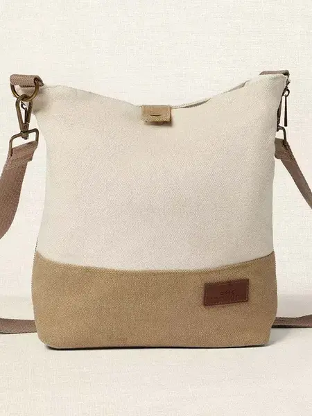 DMC Eco Vita Cross body schoudertas 32x29cm beige