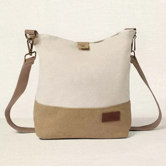 DMC Eco Vita Cross body schoudertas 32x29cm beige