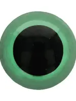 Dierenogen - veiligheidsogen zwart/groen 14 mm