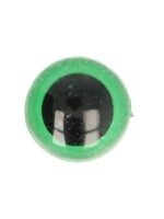 Dierenogen - veiligheidsogen zwart/groen 20 mm