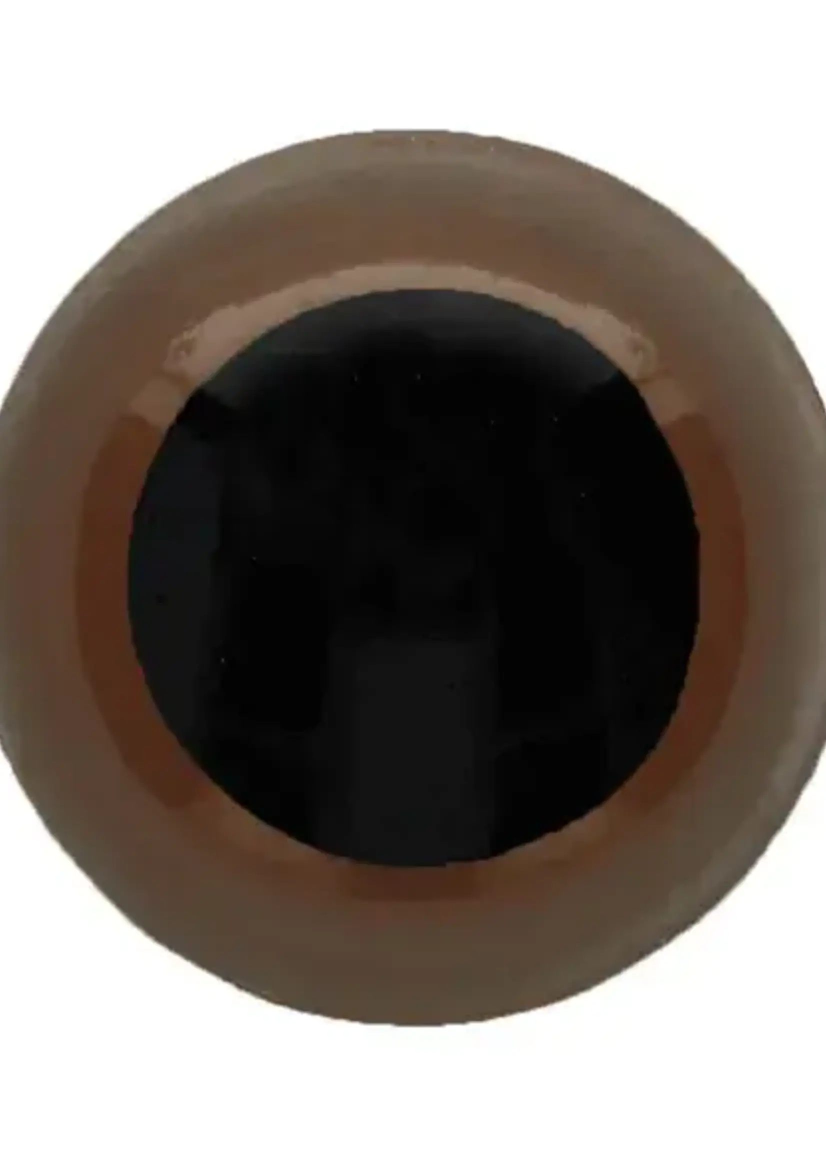 Dierenogen - veiligheidsogen tweekleurig zwart/bruin 6mm