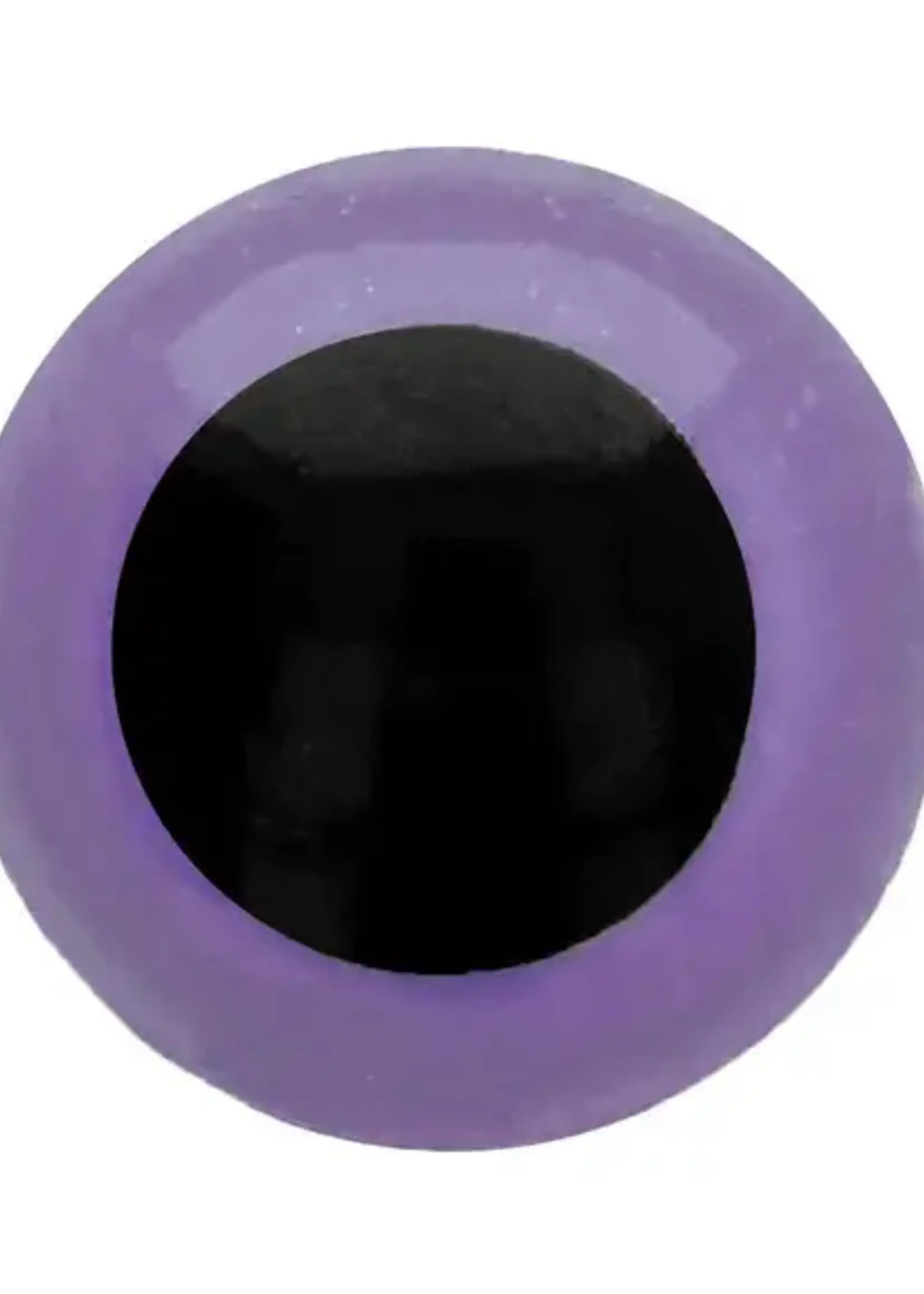 Dierenogen - veiligheidsogen zwart/paars 10 mm