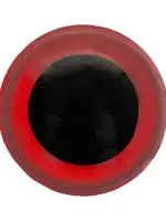 Dierenogen - veiligheidsogen zwart/rood 12 mm