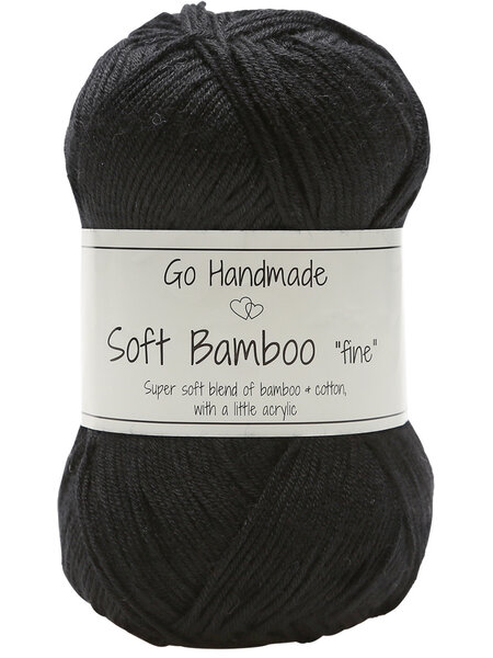 GoHandmade Soft Bamboo "fine" black