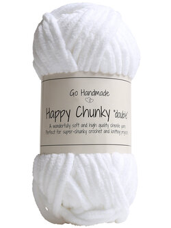 GoHandmade Happy Chunky "double" -white
