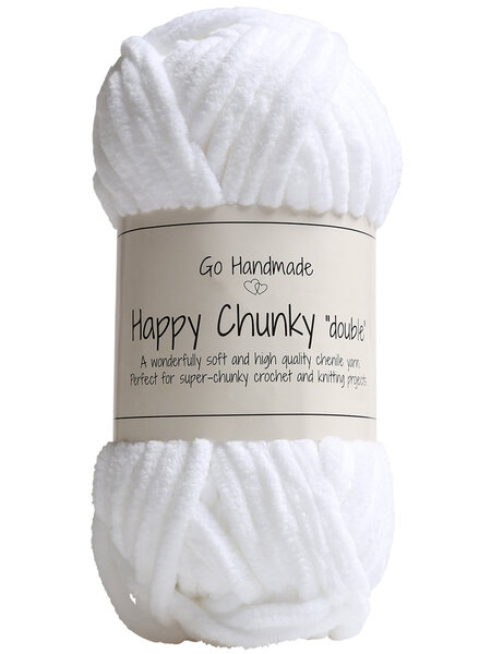 GoHandmade Happy Chunky "double" -white