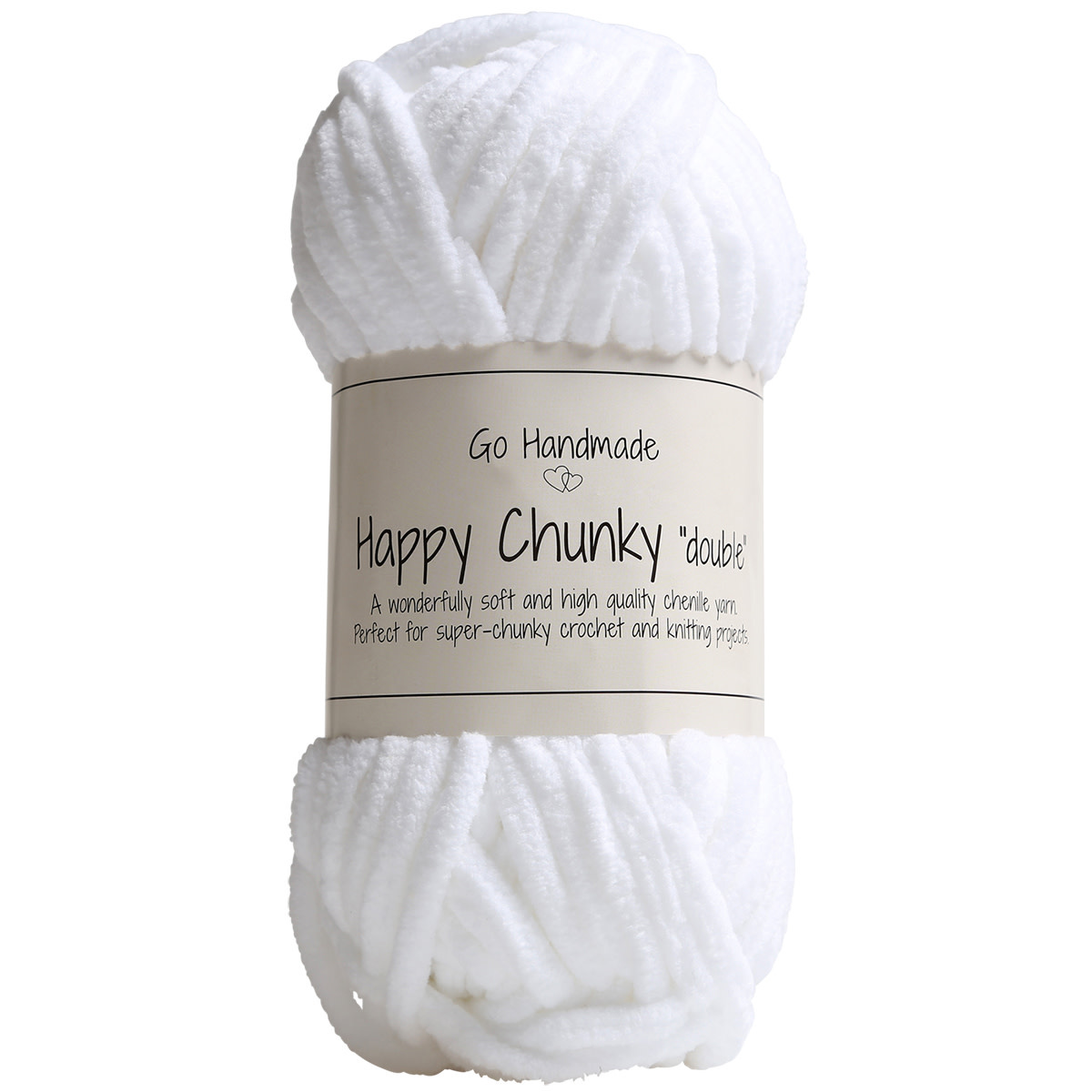 GoHandmade Happy Chunky "double" -white