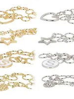 Opry Toerenteller ketting met bedel hart, goudkleur