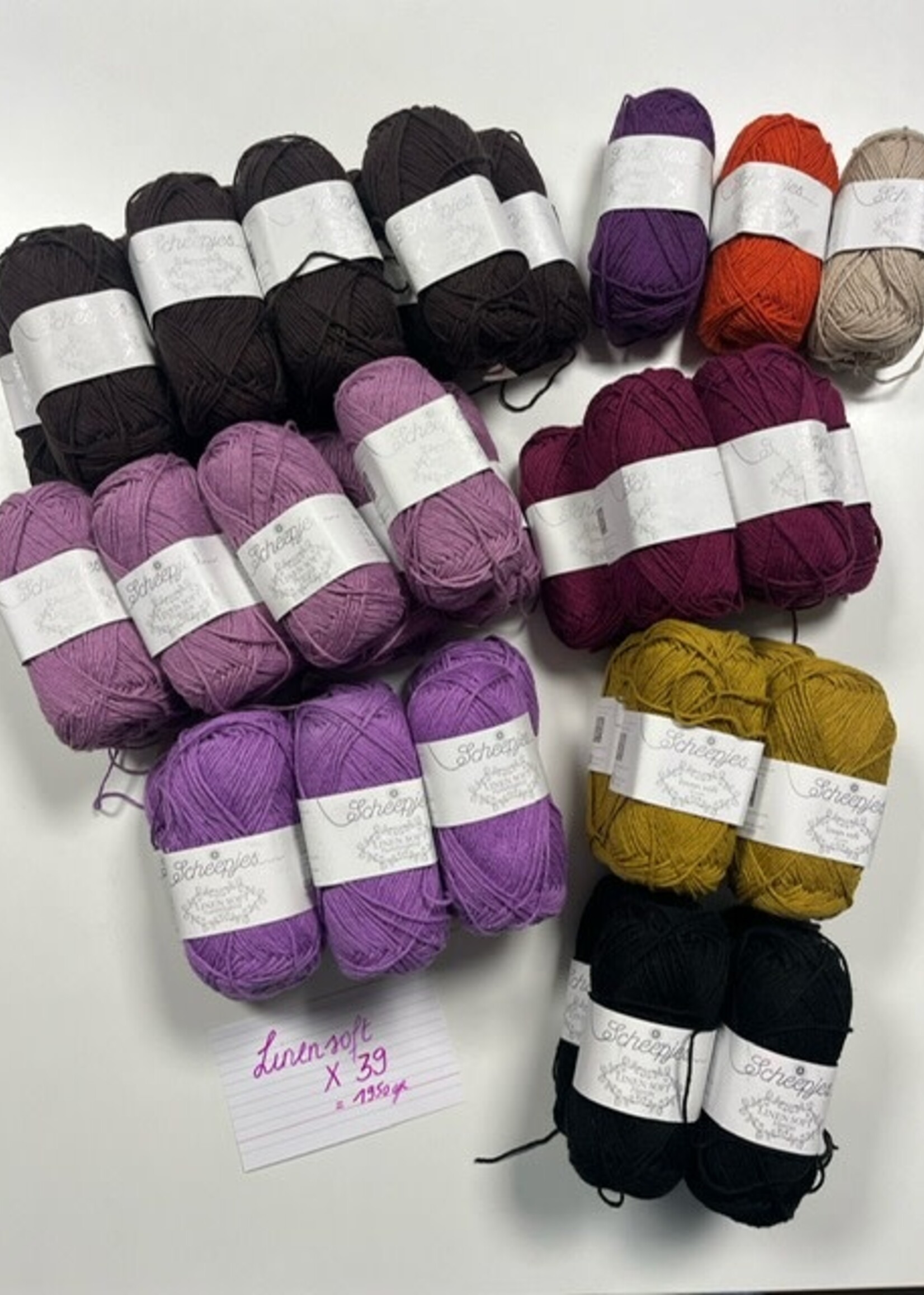 Scheepjes Linen Soft - Scheepjes -pakket paarse tinten