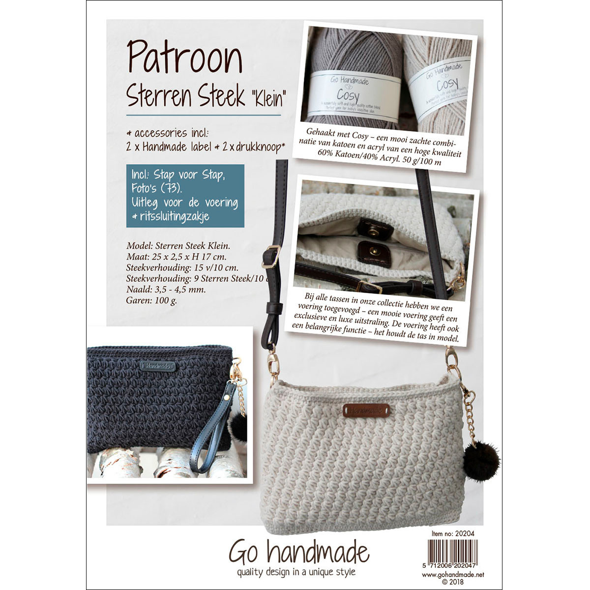 GoHandmade Patroon Sterren Steek 'klein