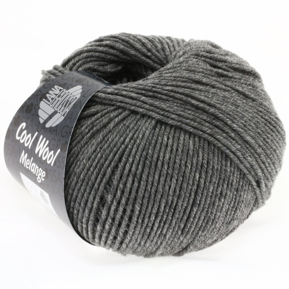 Lana Grossa Cool Wool -0412 donker grijs gemêleerd