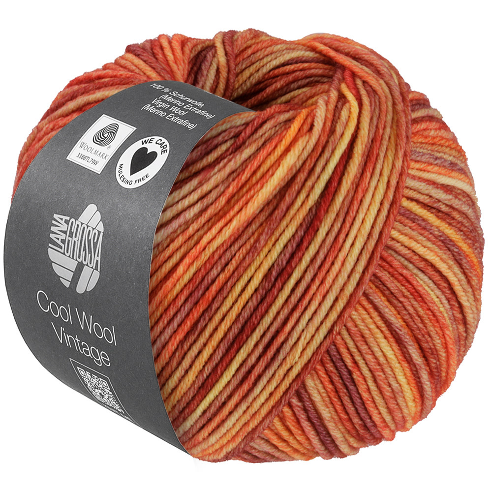 Lana Grossa Cool Wool Vintage -7388 oranjebruin
