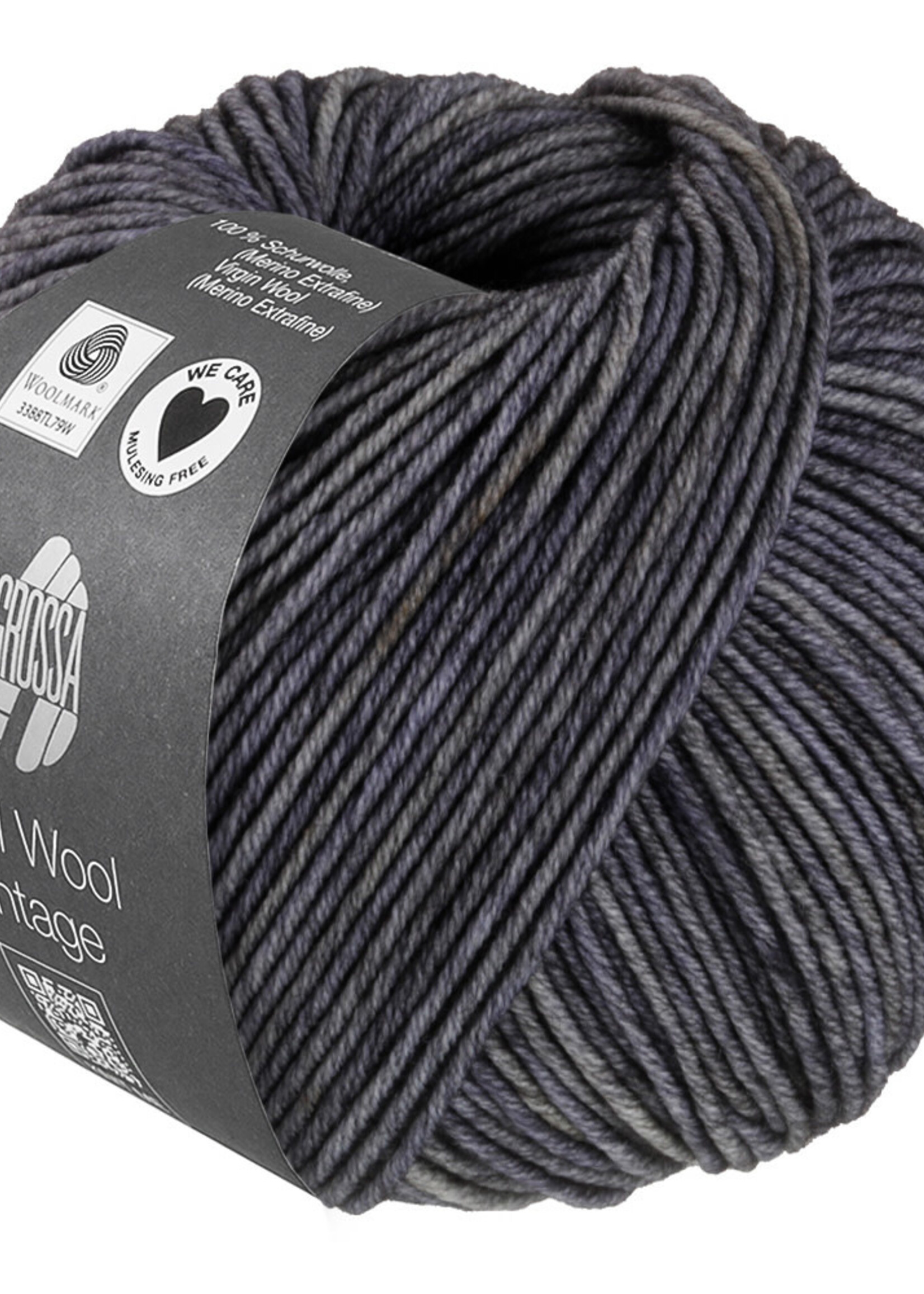 Lana Grossa Cool Wool Vintage - Lana Grossa 7391-donker grijs